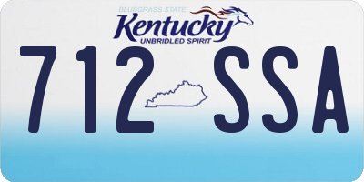 KY license plate 712SSA