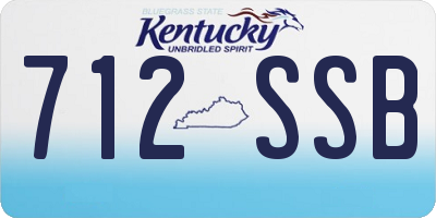 KY license plate 712SSB