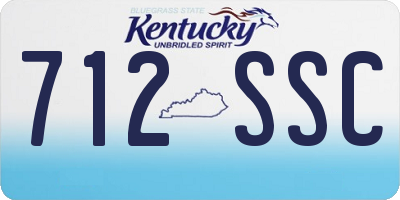 KY license plate 712SSC
