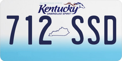 KY license plate 712SSD