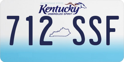 KY license plate 712SSF