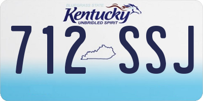 KY license plate 712SSJ