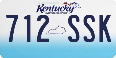 KY license plate 712SSK