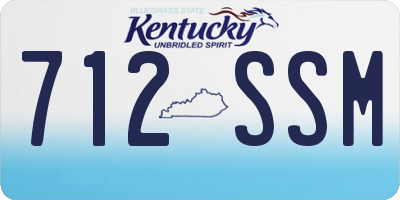 KY license plate 712SSM
