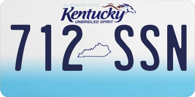KY license plate 712SSN