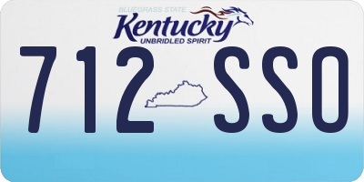 KY license plate 712SSO