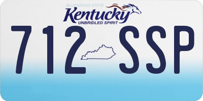 KY license plate 712SSP