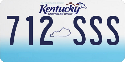 KY license plate 712SSS