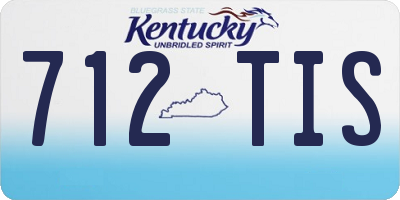 KY license plate 712TIS