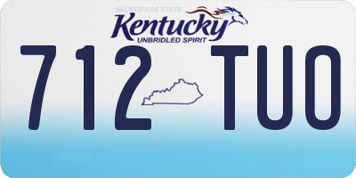 KY license plate 712TUO