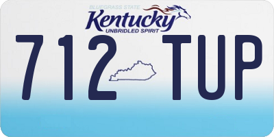 KY license plate 712TUP