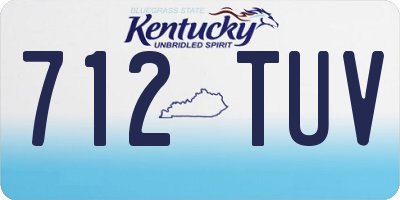 KY license plate 712TUV