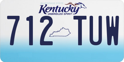 KY license plate 712TUW