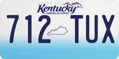 KY license plate 712TUX