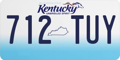 KY license plate 712TUY