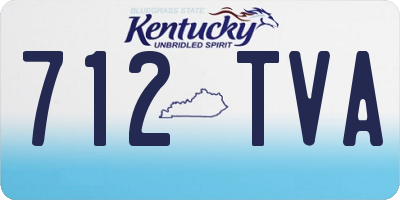 KY license plate 712TVA