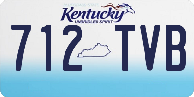 KY license plate 712TVB