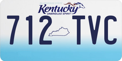 KY license plate 712TVC