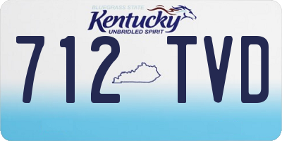 KY license plate 712TVD