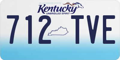 KY license plate 712TVE