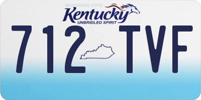 KY license plate 712TVF