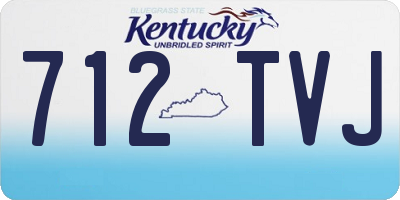 KY license plate 712TVJ