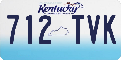 KY license plate 712TVK