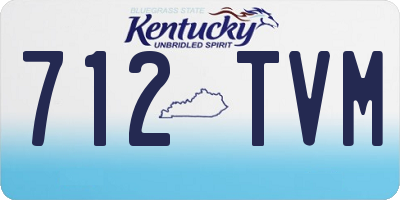 KY license plate 712TVM