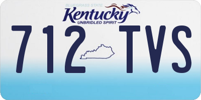 KY license plate 712TVS