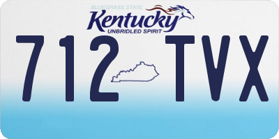 KY license plate 712TVX