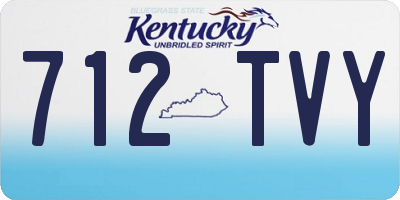 KY license plate 712TVY