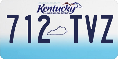 KY license plate 712TVZ