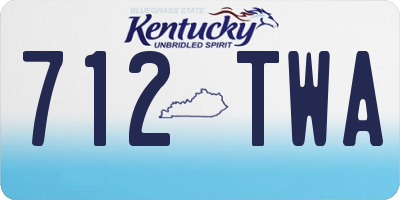 KY license plate 712TWA