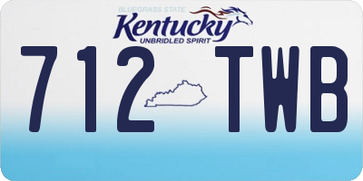 KY license plate 712TWB