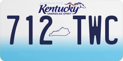 KY license plate 712TWC
