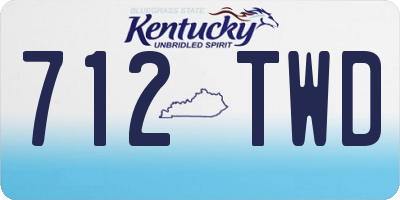 KY license plate 712TWD