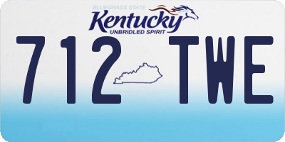KY license plate 712TWE