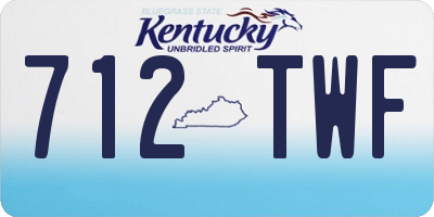 KY license plate 712TWF