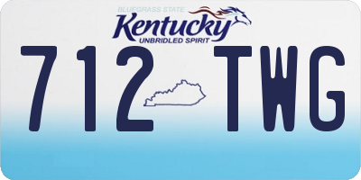 KY license plate 712TWG