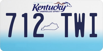 KY license plate 712TWI