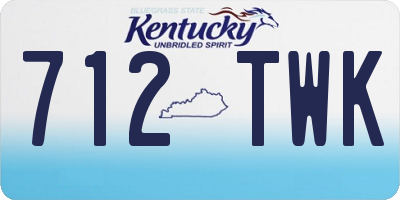 KY license plate 712TWK