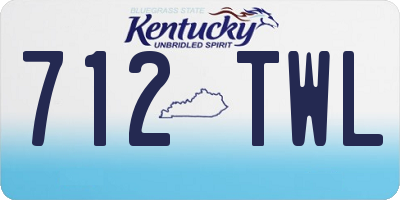 KY license plate 712TWL