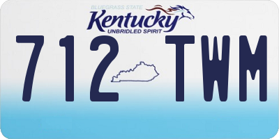 KY license plate 712TWM