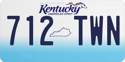 KY license plate 712TWN