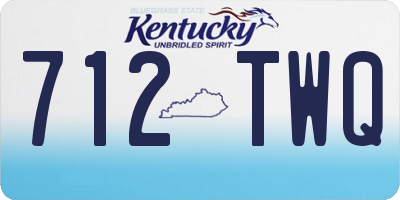 KY license plate 712TWQ