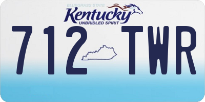 KY license plate 712TWR