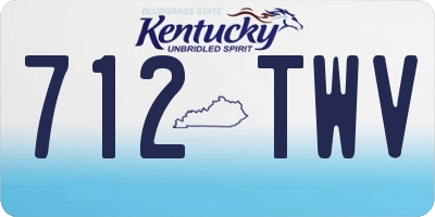 KY license plate 712TWV