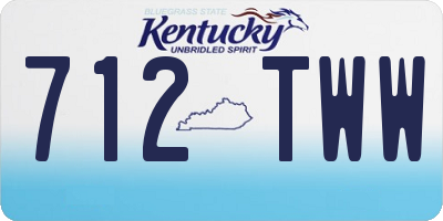 KY license plate 712TWW
