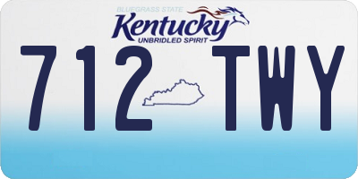 KY license plate 712TWY