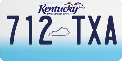 KY license plate 712TXA